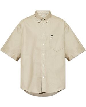 Ami Paris Short-Sleeve Shirt - White