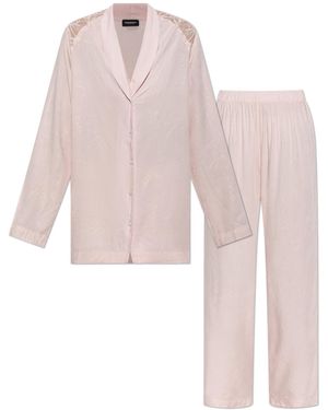 Emporio Armani Two-Piece Floral Pyjamas - Pink