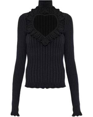 Balenciaga Top With A Decorative Cut-Out - Black