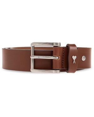 Ami Paris Leather Belt - Brown