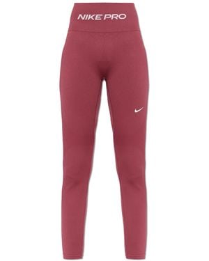 Nike Leggings With Logo - Red