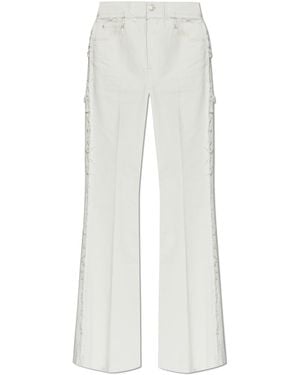 McQueen Jeans With Raw Finish - White