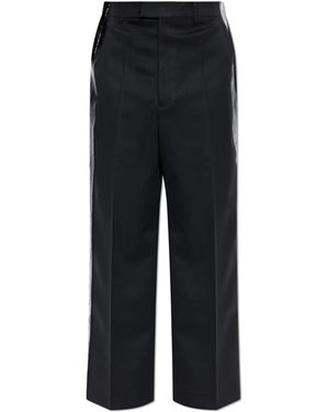 Vetements Creased Trousers With Decorative Side Stripes - Black