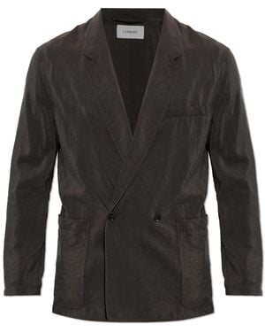 Lemaire Silk Blazer With Pockets - Black