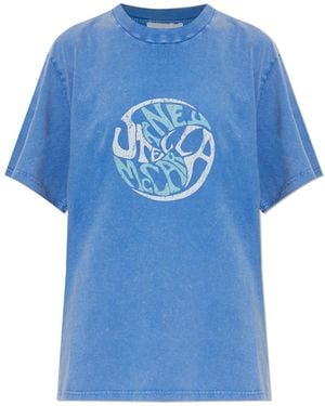 Stella McCartney T-Shirt With Print - Blue