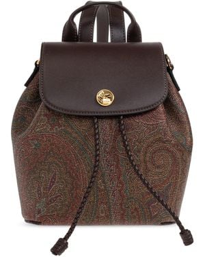 Etro Backpack With Logo - Brown