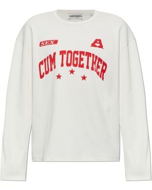 Carne Bollente Ribbed Long-Sleeve T-Shirt - White