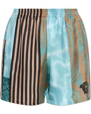 Versace Silk Shorts - Blue