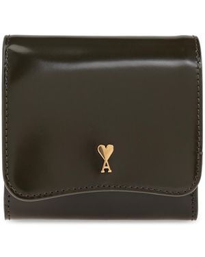 Ami Paris Leather Wallet - Black