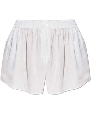 T By Alexander Wang Striped Pattern Shorts - White
