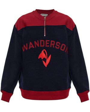 JW Anderson Sweatshirt With Logo - Blue