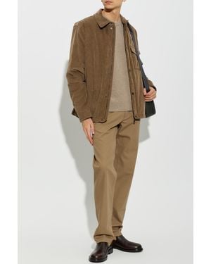 Burberry Wool Sweater With A Crew Neck - Natural