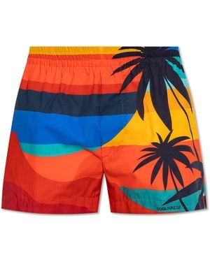 DSquared² Swimming Shorts Capsule 'Summer Lovers' - Orange