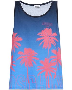 Moschino Beach Top With Print - Blue