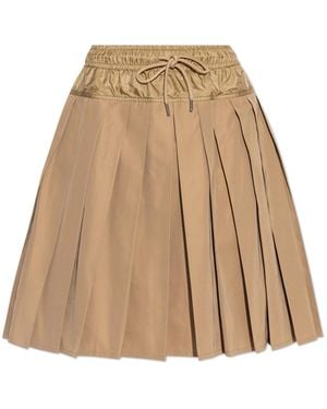 Moncler Pleated Skirt - Natural