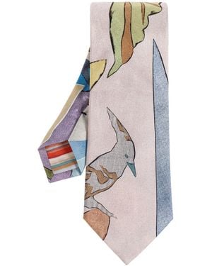 Paul Smith Silk Tie - White
