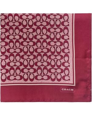 COACH Silk Scarf - Red