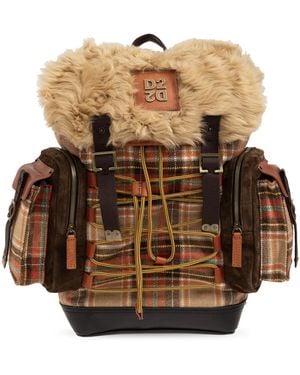 DSquared² Backpack With Multiple Pockets - Brown