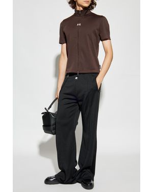 Courreges Sweatshirt With Logo - Brown