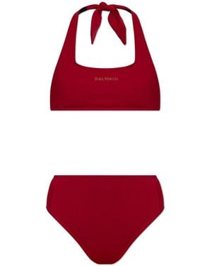 Balmain Two-Piece Swimsuit - Red