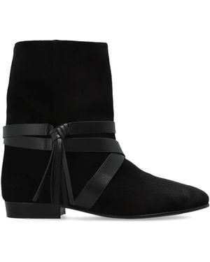 Isabel Marant Suede Ankle Boots 'Rejen' - Black