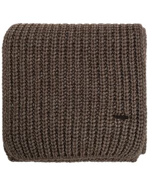 DSquared² Wool Scarf With Sewn-In Logo - Brown