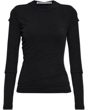 Alexander Wang Long Sleeve T-Shirt - Black