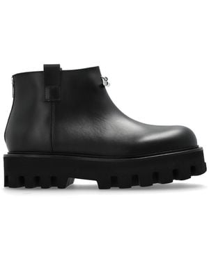 McQueen Leather Platform Shoes - Black