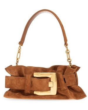 Balmain "Baguette" Shoulder Bag - Brown