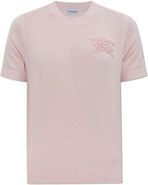 Burberry Short-Sleeved Cardigan 'Anisa' - Pink