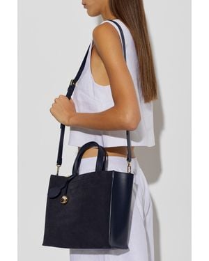 Furla Leather 'Divide It Tote S' Bag - Blue