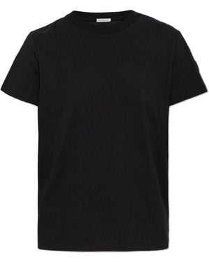 Moncler T-Shirt With Logo On The Sleeve - Black