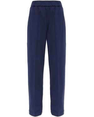 Moncler Pants With Stitched Seams On The Legs - Blue