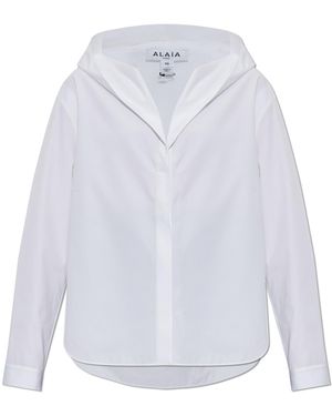 Alaïa Hooded Shirt - White