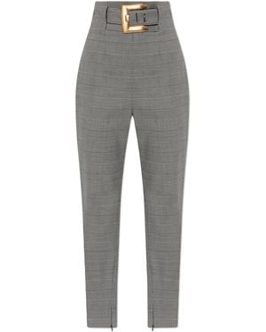 Balmain Houndstooth Pattern Trousers - Grey