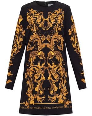 Versace Jeans Couture Dress With "Barocco" Print - Black