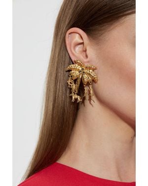 Jacquemus Brass Earrings 'Palmier' - Brown