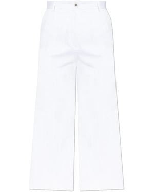 Dolce & Gabbana Creased Trousers - White