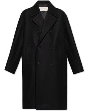 Dries Van Noten Double-Breasted Coat - Black