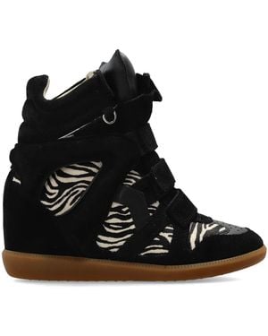 Isabel Marant 'Bekett Ring' Wedge Boots - Black