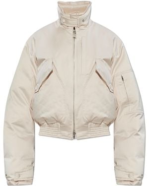 Victoria Beckham Satin Down Jacket - Natural