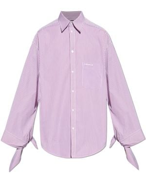 Balenciaga Shirt With Logo - Purple