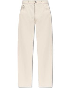 Moncler Jeans With Logo - White