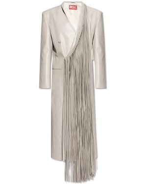 DIESEL Faux Leather Coat J-Eldar-A - White
