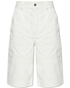 Ami Paris Denim Shorts - White