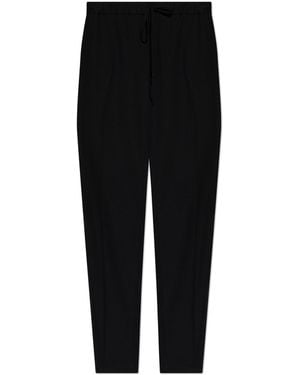 MM6 by Maison Margiela Creased Trousers - Black
