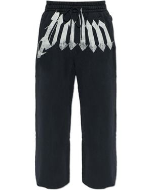 Palm Angels Joggers With Cuffed Legs - Black