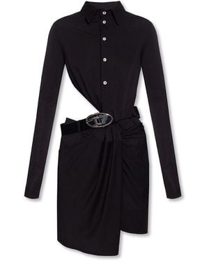 DIESEL Asymmetric Dress 'D-Elm' - Black