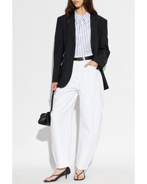 Ami Paris Wool Blazer With Single Vent - White