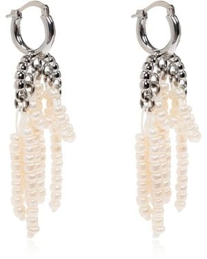 Lemaire Pearl Tassel Earrings - Metallic